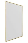 MirrorOutlet Grand Miroir Mural Moderne arqué en métal Noir : 120 cm x 60 cm – Convient pour Chambre à Coucher, Salon, Dressing et espaces de Vie.