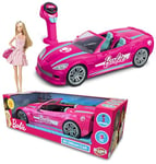 BLADEZ Barbie Toyz Voiture télécommandée – Voitures radiocommandées avec lumières et vitesse de 20 km/h – Convient à deux poupées Barbie de taille normale – Jouets et accessoires officiels RC Barbie –