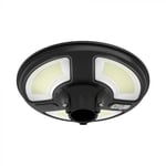 V-Tac 7,5W Solar trädgårdslampa LED - Svart, Ø42 cm, solcell, sensor, IP65 - Kulör : Neutral