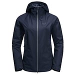 Jack Wolfskin Scenic Trail Veste Hard Shell Femme, Midnight Blue, FR : XS (Taille Fabricant : XS)