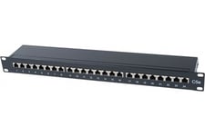 KOMELEC Panneau de brassage ethernet rj45 24 ports 19' 1u cat5e blindé