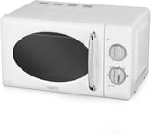 WHITE Manual Microwave 800W 20L Power Output & 30 Minute Timer Tower Kitchen