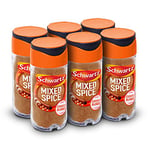 Schwartz Ground Mixed Spice 28 G | Jar | Pack of 6 | Expertly Blended | With Coriander, Caraway, Nutmeg, Cloves and Cinnamon | Perfect for Hot Buns, Pies, Fruit Crumbles, Savoury Dishes