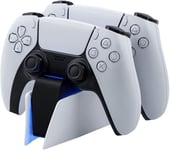 Mcbazel Dual USB Charger Staion for PS5 Controller DualSense White 