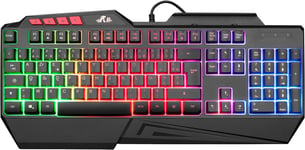 Clavier Gamer Semi-Mécanique USB Filaire, 19 Touches Anti-Ghosting Avec Rétroécl