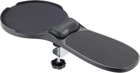 Tapis De Souris Ergonomique Pour Table Et Accoudoir Avec Rembourrage Au Niveau De La Paume Noir 48 X 3,5 X 21,5 Cm