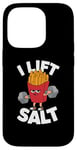 Coque pour iPhone 14 Pro Gym Citation Funny Fries Memes Bodybuilder Fries I Lift Salt