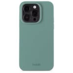 holdit iPhone 15 Pro Mobilskal Silikon Moss Green