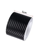 5/10m 3d Carbon Fiber Bildekal Diy Paste Protector Strip Auto Dörrtröskel Sidospegel Anti-skrapa Tejp Vattentät Skyddsfilm| | 5cm 10m