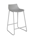 Tabouret de bar Gris pieds en métal H 82 cm