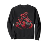 ATV Quad 4 Wheeler Bike Heart ATV Rider Boys Mens Valentine Sweatshirt