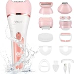 Nuision Epilator for Women, Electric Lady Shaver, 6 in 1 Cordless Razor Kit LED