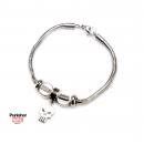 Marvel - Women's Stainless Steel Punisher Bead Charm Bracelet Set