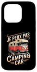 Coque pour iPhone 15 Pro Je Peux Pas J’ai Camping Car Homme Humour Retraite Vintage