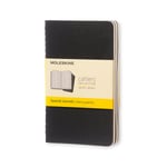 Moleskine Cahier, Monokromatiskt, Svart, 64 Ark, 70 G/M ^, Rutat Papper, Universal