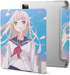 Tomorrow's Sailor Suit Girl Cute Ipad Pro Case 2021 Avec Plumier, Résistant Aux Chocs, Veille/Réveil Automatique, Housse De Protection Transparente Pour Tablette 11 Pouces