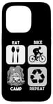 Coque pour iPhone 15 Pro Bikepack Biking Funny Cycling Touring Bikepacking