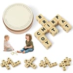 Vicloon Alphabet Dice Games, The Crossword Solitaire Game with Case, Jeu de Scrabble de Voyage Amusant, Jeu d'apprentissage de l'alphabet pour Les Enfants à Partir de 7 Ans.