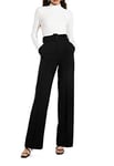 Ivy Revel DE Women's Belted Suit Pants Trouser, Black (Black 1), 12 (Size: 38)