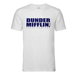 T-Shirt Homme Col Rond Dunder Mifflin Geek Serie Tv Film Humour