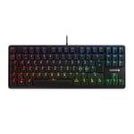 CHERRY G80-3000N RGB TKL, Wired Gaming Keyboard without Numeric Keypad, Pan-Nordic Layout (QWERTY), RGB Lighting, MX SILENT RED Switches, Black