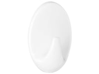 Tesa 66602-00000-00, Inomhus, Universalkrok, Vit, Självhäftande Remsa, Glas, Plast, Trä, Oval