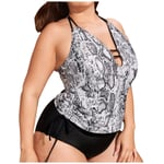 ToDIDAF Femmes Maillots de Bain Ensembles Taille Haute à Volants Volant 1 pièces Bikini Ensemble Maillot de Bain Grande Taille