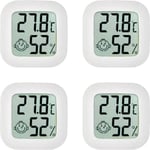 [4-Pack] Thermomètre d'ambiance intérieur | Hygromètre numérique Intelligent | Moniteur température Maison | Humidimètre capteur