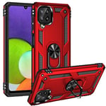 Samsung Galaxy A22 4G      Military Armour Case    Red