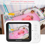 100-240V 3.5in TFT Wireless Digital Baby Monitor IR Night Vis-ion Intercom L New