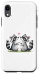 iPhone XR Valentines Day Racoons Love Animal Cute Mens Womens Kids Case