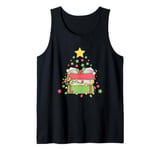 Books Xmas Tree Ornaments Reading Lover Christmas Books Tank Top