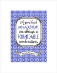 Wee Blue Coo Nelson Mandela Good Head Heart Formidable Quote Typography Art Wall Art Print