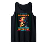 Let Us Run With Endurance The Race Marathon Running Tank Top