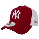 casquettes Femme, New Era New York Yankees MLB Clean Cap, Rouge