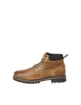 JACK & JONES Homme Jfwqueensway Bottines en Cuir Sn Lacets, Miel, 46 EU