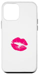 Coque pour iPhone 12 mini Rouge à lèvres rose Mark Kiss