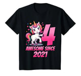 Youth 4 Year Old Birthday Girl 4th Unicorn Birthday For Girls T-Shirt