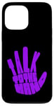 Coque pour iPhone 13 Pro Max Violet Parler à la main Graphique couleur violette