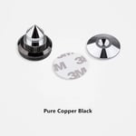 Base de pointe de haut-parleur,clou de pied en cuivre pur,trépied en aluminium,amplificateur de caisson de basses,coussin de haut-parleur pour ampli CD,pieds de lect - Type Pure Copper Black-20sets