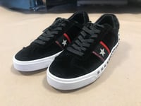 ASH Neo Studded Suede & Silver Star Trainers - Black Size UK8 / EU41 (160623sh)