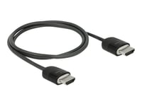 Delock Premium - Premium Hög Hastighet - Hdmi-Kabel Med Ethernet - Hdmi Hane Till Hdmi Hane - 5 M - Trippelskärmad Partvinnad - Svart - Stöd För 4K, Dolby Dts-Hd Master Audio-Support