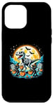 Coque pour iPhone 12 Pro Max Trick Or Treat Halloween T-Rex avec chats Jack O' Lantern