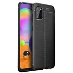 Samsung Galaxy A03s      Leather Texture Case    Black