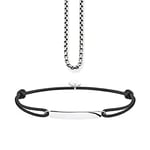 THOMAS SABO Sabo SET0609-173-21 Parure de bijoux pour femme avec collier et bracelet en argent sterling 925, 21 cm, Argent sterling, Zircone cubique