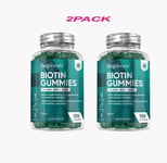 Biotin 5000mcg 240 Gummies for Hair, Nail, Health Combo pack