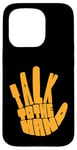 Coque pour iPhone 15 Pro Orange Talk To The Hand Graphique couleur orange