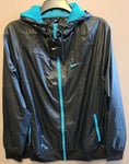 Nike Running Jacket Sports Coat UK Large Lightweight Black Hooded 524544-010 (72