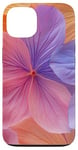 Coque pour iPhone 13 Mélange floral romantique dans des tons orange chaud et bleu froid