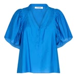 Callum Pintuck Top - New Blue